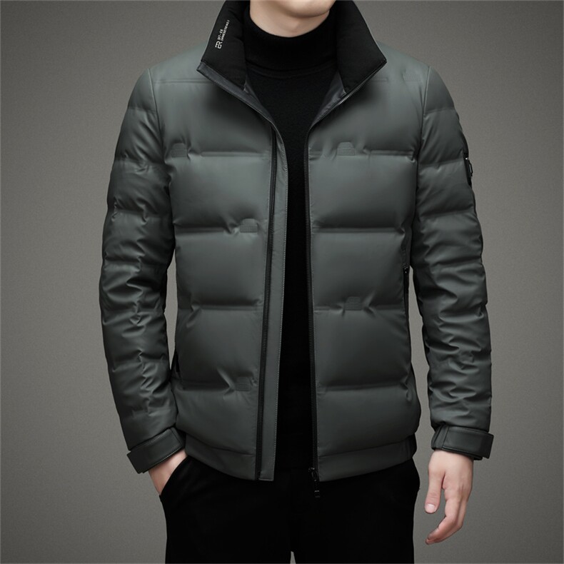2023新款中年男士立领御寒羽绒服冬季厚款保暖休闲爸爸装外套,男装羽绒服,电商B212（原钱塘6029）