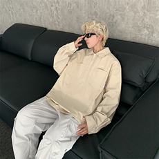 B225-C8801-P52-X69-POLO衫纯色美式秋装新款--锦纶-现货，男装Polo衫，电商B225