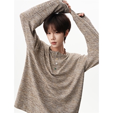 ins街头潮酷杂色感复古长袖T恤休闲oversize上衣HY901TP38控68，男装T恤，电商A102B