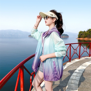奥特莱斯大牌撤柜清仓余单透气防晒衣女宽松印花百搭防晒服外套夏图片