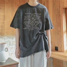 814-1-T4805-P5569美式做旧水洗短袖T恤（280克棉），男装T恤，星座814-1