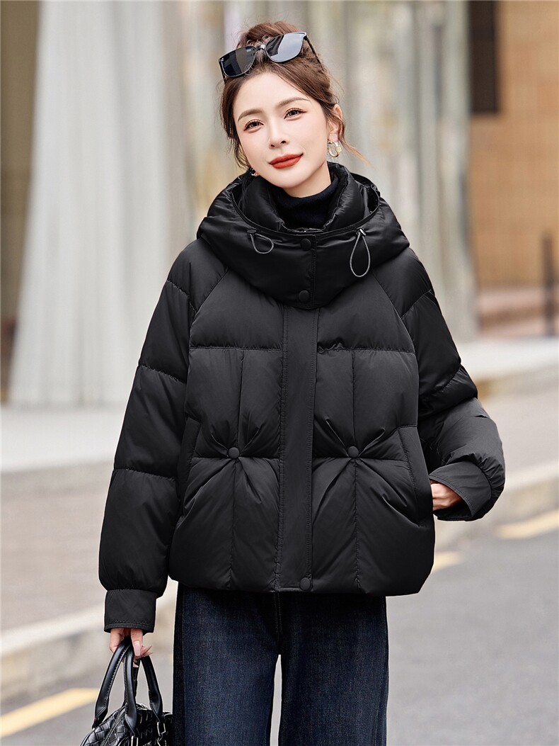 超好看短款羽绒服女2025冬新款时髦洋气白鸭绒外套,女装羽绒服,伊仟回