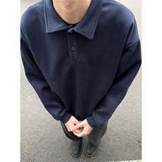 抖音得物高品质二开25秋冬美式高街结构设计POLO翻领卫衣外套W77，男装卫衣，电商A486-1