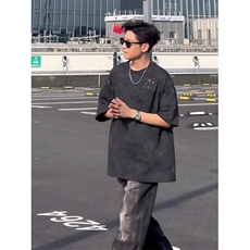 满天星扎染t恤重磅纯棉半袖体恤上衣TX34特P47，男装T恤，星座908-1