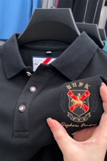 时尚保罗polo衫男士长袖t恤春秋季衣服商务刺绣翻领上衣休闲打底T，男装Polo衫，电商B212（原钱塘6029）