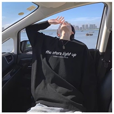 新款百搭日系ins简约慵懒气质纯棉长袖T原宿文艺流行T121-P30网图，女装T恤，电商B245