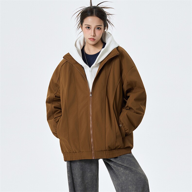 现货美式休闲加厚雪山棉衣夹克外套立领纯色三防户外工装棉服,男装夹克,电商A443