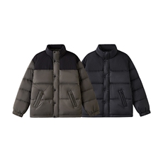 90%绒新标有报告立领撞色韩版宽松羽绒服外套上衣Y988/P350，男装羽绒服，星座202