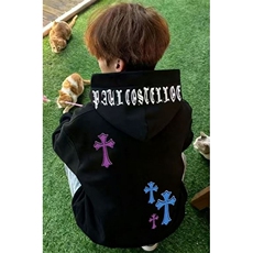 秋冬款双层帽连帽卫衣男加绒上衣印花款情侣潮ins外套WZ106，女装短外套，星座1116A（原606A-3）