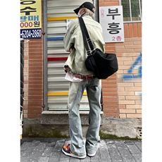 XZ612-K694-P55控79美式高街解构立体裁剪渐变牛仔裤2，男装牛仔裤，星座612