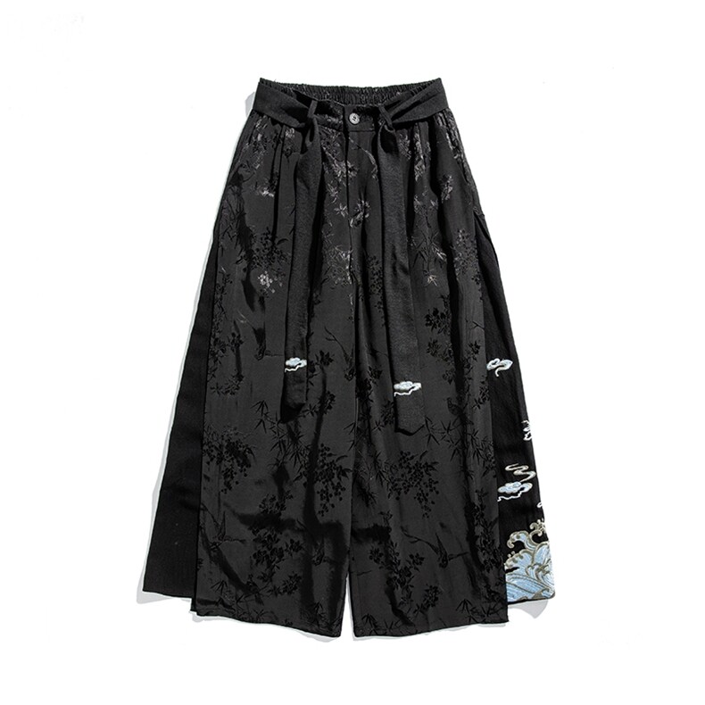 风棉麻裤潮流民族风重工刺绣阔腿长裤汉服唐装古装D533/P85,男装民族服装,星座206（原A221）
