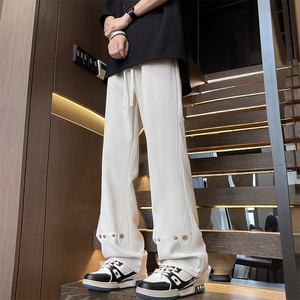 美式高街 hiphop冰丝铆钉微喇休闲裤货号K2425P55图片