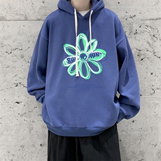WY2170-P35加绒款-P40纯棉连帽卫衣男大码运动帽衫宽松薄外套男，男装卫衣，电商A040