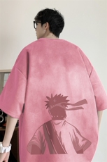 量大优可提供视频2024夏季麂皮绒短袖T恤D223A-LPT2436-P20，男装T恤，电商019-1