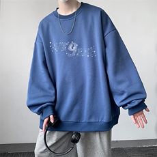圆领卫衣男超大码胖子肥佬大号长袖t恤S6442-P28，男装T恤，电商A040