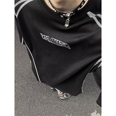 五分袖宽松型青少年简约夏季圆领时尚潮青年凉感速干户外运动T恤，男装T恤，星座506A