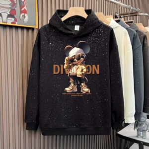 闪闪满天星卫衣连帽重磅开衫男女春秋情侣装亮片细闪上衣A052/P55图片