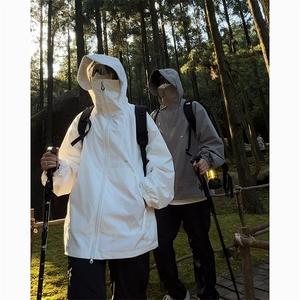 港风大码冲锋衣外套高街户外痞帅连帽夹克 XZ213-JK6620-P75控98图片