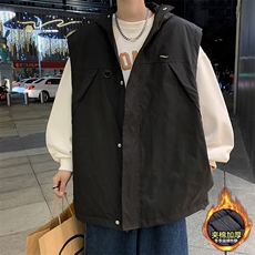 美式vintage冲锋衣加棉工装马甲机能风坎肩背心棉服MJ083-P65，男装背心/马甲，星座308B-1
