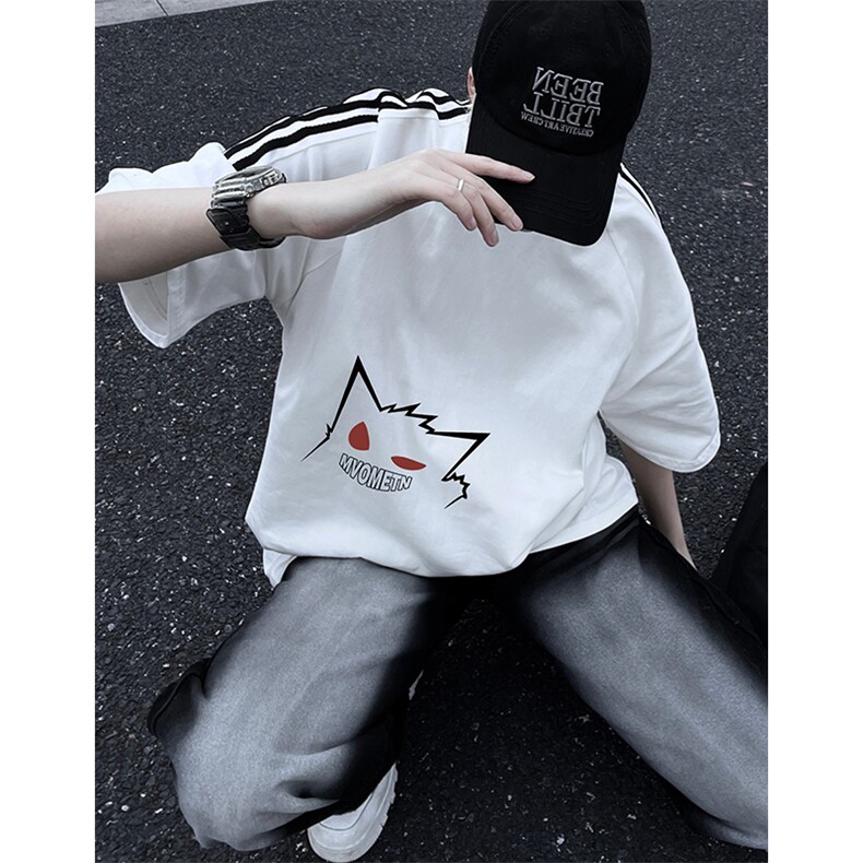 量大优供抖音视频 支持得物品质配合二开 美式三条杠短袖t恤ZD228图片
