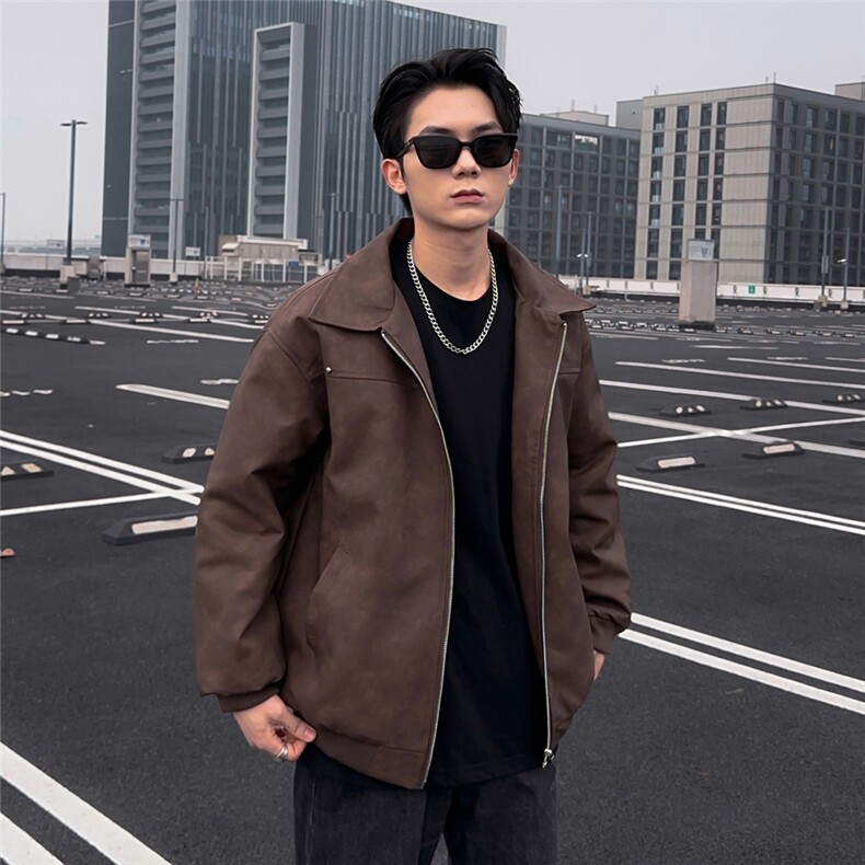 冬季加厚加棉男士皮棉衣翻领夹克棉服棉袄A266-MYPY010-P90特批,男装夹克,电商A266