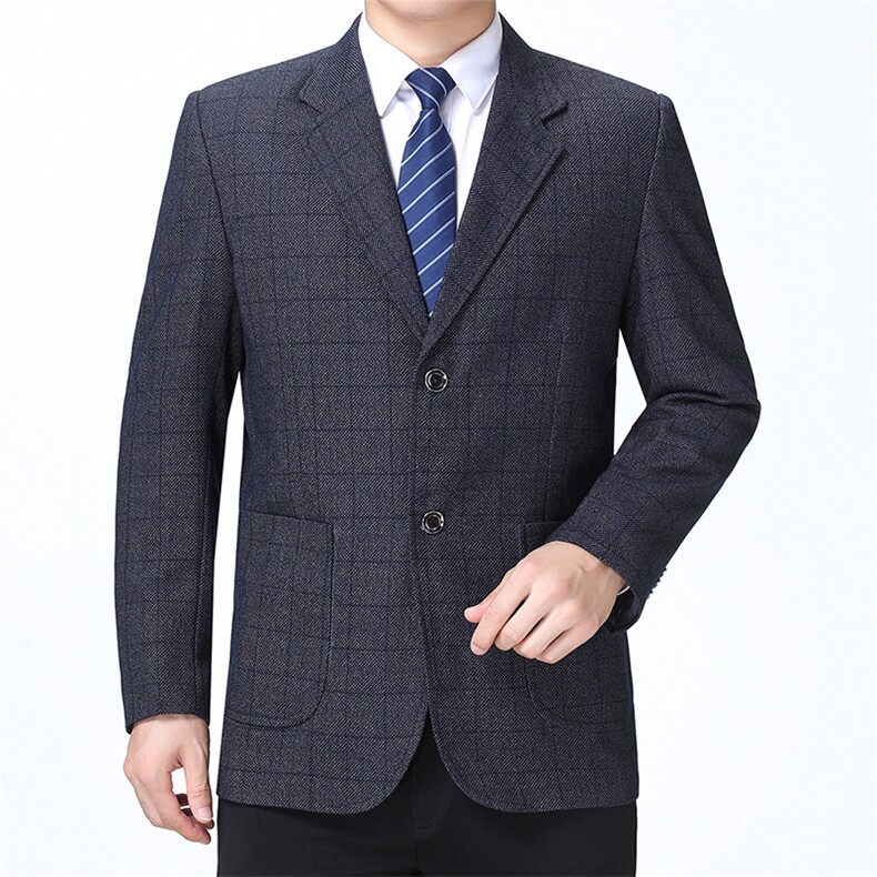2023秋季新款中年男士西服男装中年小西装外套休闲商务单西,男装西服,电商B212（原钱塘6029）