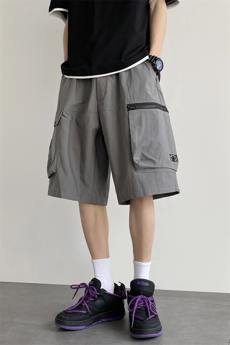 2025夏季新款美式高街工装裤短裤潮男休闲裤五分裤DK1372-P45控68,男装牛仔裤,星座810(原QT5070)
