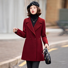 【羊毛】高档中长款西装领双面呢大衣女2026冬新款毛呢外套，女装双面呢大衣，衣之秀