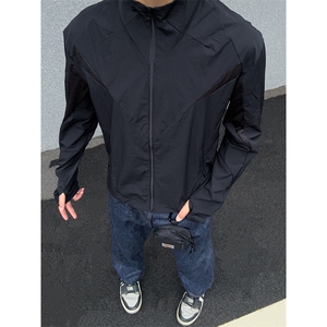 春夏款高品质冰感速干防晒服休闲户外运动外套透气弹力机能风夹克图片