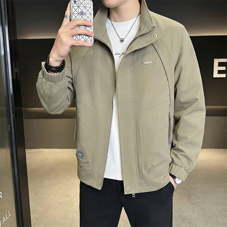 店主风新款夹克外套男春秋休闲百搭时尚立领男士夹克S8621-P80,男装夹克,星座310B-3