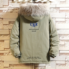 MM48120-P130冬季大毛领衣男士大码加厚袄男服砖墙挂拍，男装棉衣，电商A040A