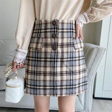 灯芯绒上衣，毛呢半裙，女装半身裙，Linda Jean