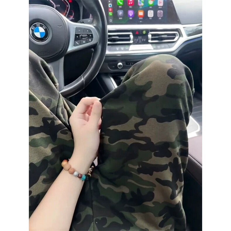 迷彩弯刀卫裤男秋季宽松慵懒风运动裤子痞帅高级感直筒裤K03,男装休闲裤,星座1116A（原606A-3）
