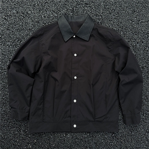 JK735-P60-现货！巴恩风皮革翻领cleanfit高级感夹克图片