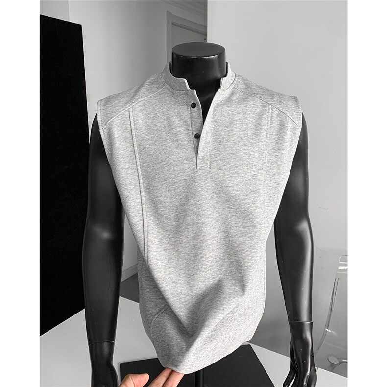 主推款夏季POLO衫正肩拼接男装无袖T恤夏装坎肩背心上衣S432-特28，男装背心/马甲，电商A233-1