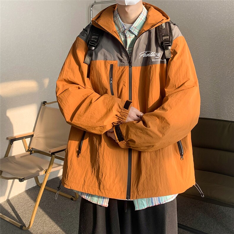 抖音高品质23春季防水连帽冲锋衣夹克外套TPF631特批P65控98,男装夹克,电商A268A