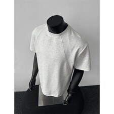 抖音得物高品质二开270G重磅美式高街曼巴棉螺纹拼接短袖T恤，男装T恤，电商A486