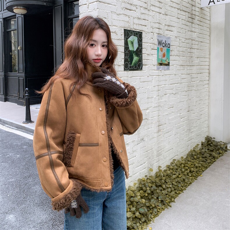 2C011-9817款皮毛一体P205-K305,女装短外套,2C011