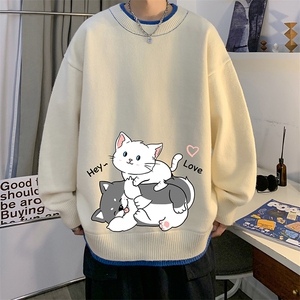 控78 假两件毛衣男大码加绒针织衫男毛线衣M80300-P55  加绒P70图片