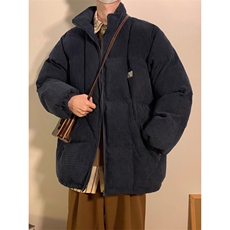 潮牌冬季新款灯芯绒棉服男韩版潮流宽松复古痞帅百搭外套V11-P90，男装棉衣，星座1008
