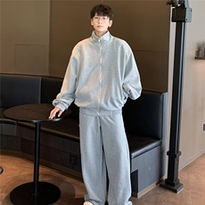 【有货】DQ30-P88休闲运动套装男格雷系穿搭宽松卫衣外套裤子潮，男装休闲套装，星座603-2