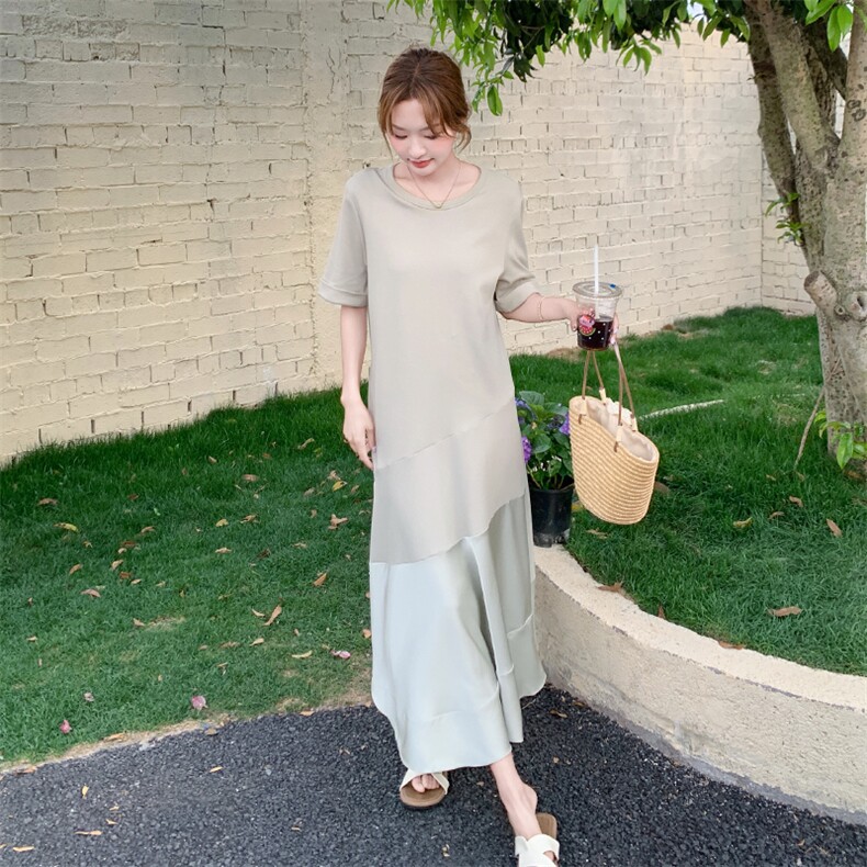 法式轻熟风连衣裙女2025夏季新款气质高级感独特绝美鱼尾拼接长裙,女装连衣裙,2C269