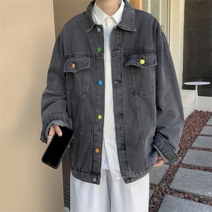 牛仔外套男韩版潮流百搭2023春秋新款ins宽松百搭外套W4496-P55图片