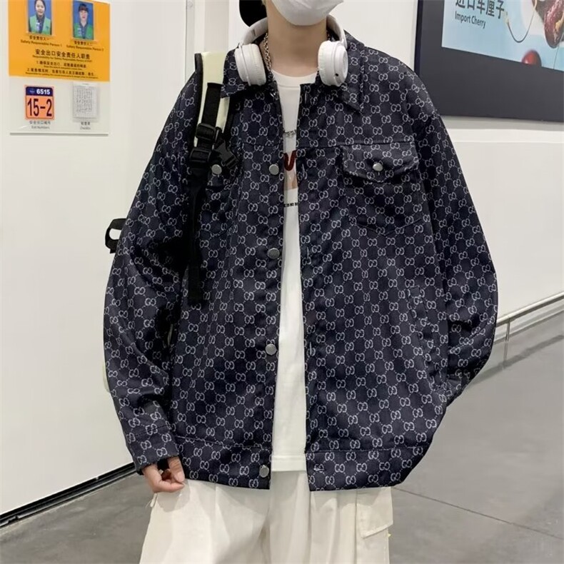 2022牛仔外套男潮牌高级感小众夹克潮ins港风J83P50,男装夹克,星座1116-2