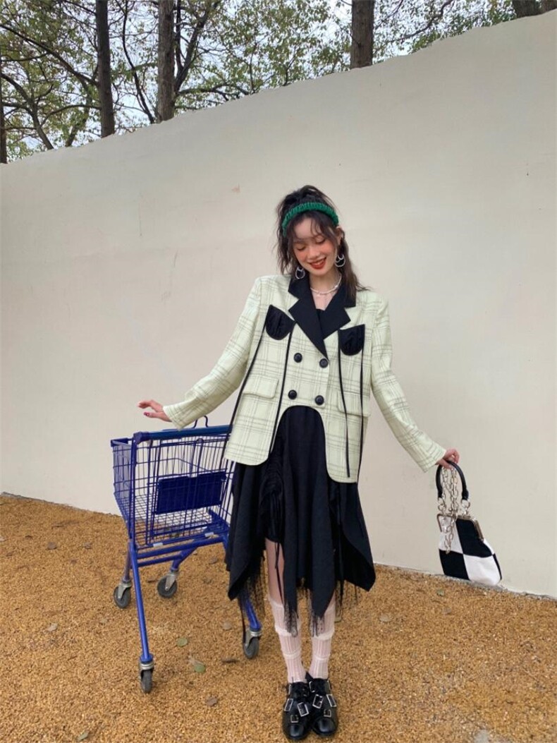 圆弧下摆清新外套，其它，YOUER DENG