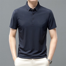 夏季青年男士休闲纯色短袖t恤男上衣免烫半袖Polo衫ZL66363-P63，男装Polo衫，星座1105-3