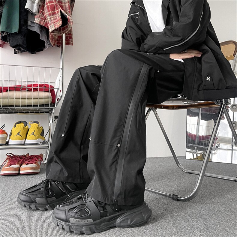 美式冲锋裤子男秋冬款潮牌vibe工装复古高街直筒休闲裤CX222-p40,男装工装外套,星座1008-2