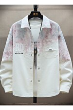 美式复古扎染牛仔夹克2026新款宽松休闲衬衫外套A436-2811-P70，男装夹克，电商A436