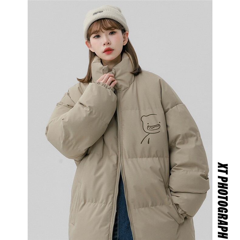 中性风23新款冬季时尚百搭宽松字母印花棉服外套MY62058P85控118，男装棉衣，电商A268