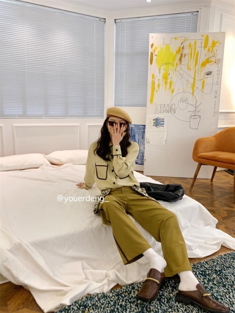 明线衬衣，女装，YOUER DENG